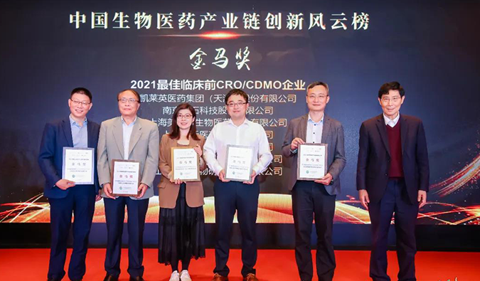 CA88荣膺“金马奖—2021最佳临床前CRO/CDMO企业”